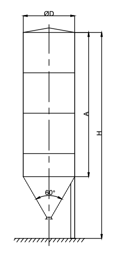 Cylindrical Aluminium Silo
